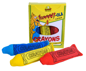 Ducky World Yeowww Crayon shaped catnip toys 300 x 249