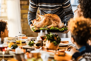 Thanksgiving dinner table 300 x 200