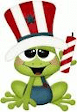 July 4 Frog cartoon 112x77