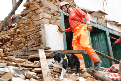 Search and Rescue Handler and dog 411 x 274 min