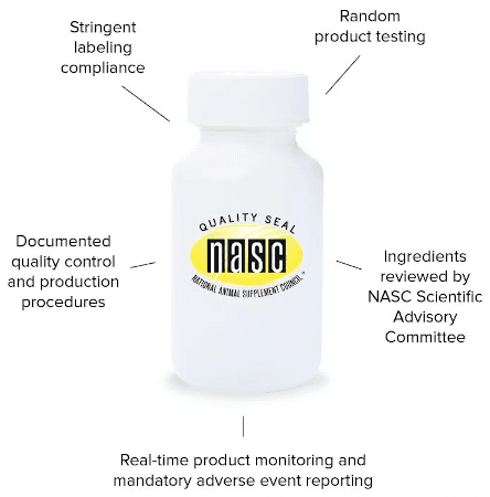 NASC quality seal for pet health and supplements 450 x 444