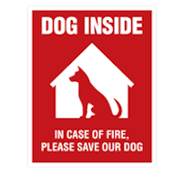 Pet safety window sign 202 x 190