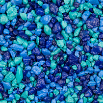 Fiish tank blue gravel by Estes of NJ 210 x 210