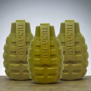 Soda Pup grenade-shaped chew toy available in a bundle of 3 especially for K9 vets 180n x 180